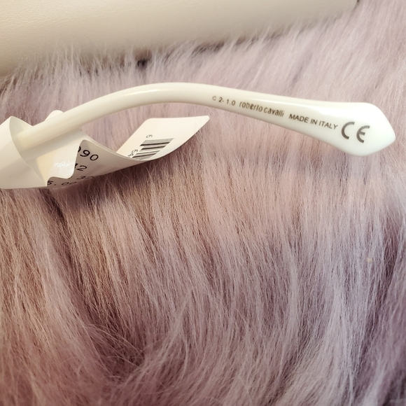 𝅺ROBERTO Cavalli Cat Eye Sunglasses Gold NWT - Picture 11 of 12